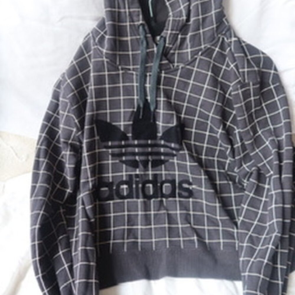 Adidas Women Oversized Hoodie Cropped Top Size M